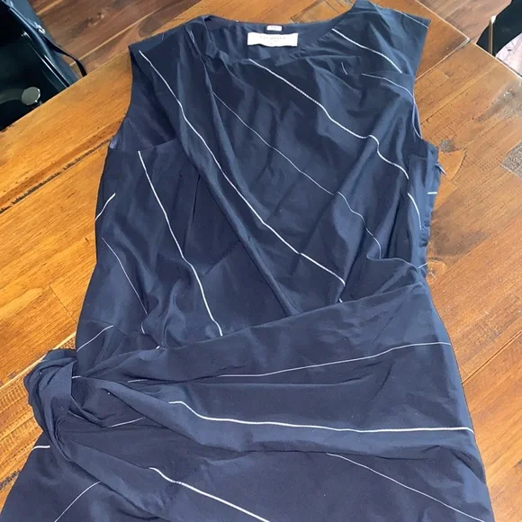 MM Lafleur Navy and White Knee-Length Dress - Picture 4 of 7